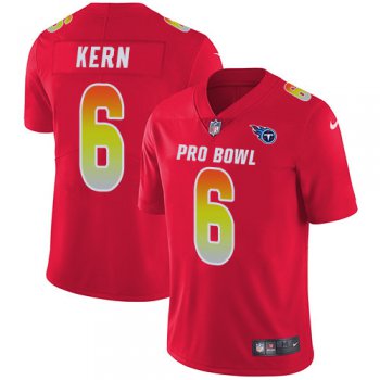 Nike Tennessee Titans #6 Brett Kern Red Men's Stitched NFL Limited AFC 2019 Pro Bowl Jersey