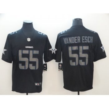 Nike Cowboys 55 Leighton Vander Esch Black Impact Rush Limited Jersey