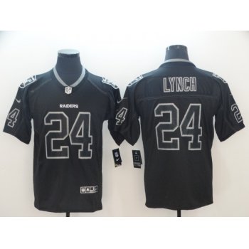 Nike Oakland Raiders #24 Marshawn Lynch Black Shadow Legend Limited Jersey