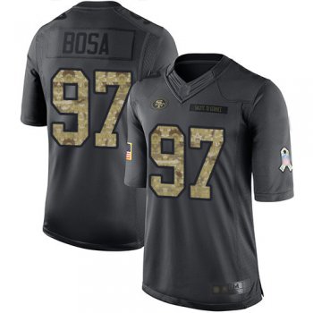 49ers #97 Nick Bosa Black Men's Stitched Football Limited 2016 Salute To Service Jersey