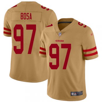 49ers #97 Nick Bosa Gold Men's Stitched Football Limited Inverted Legend Jersey