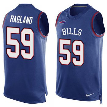 Men's Buffalo Bills #59 Reggie Ragland Royal Blue Hot Pressing Player Name & Number Nike NFL Tank Top Jersey