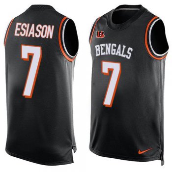 Men's Cincinnati Bengals #7 Boomer Esiason Black Hot Pressing Player Name & Number Nike NFL Tank Top Jersey