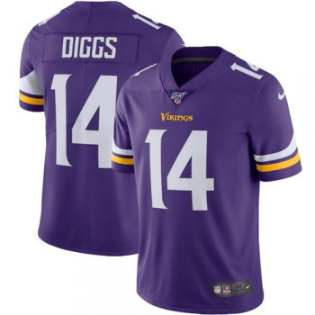 Nike Vikings 14 Stefon Diggs Purple 100th Season Vapor Untouchable Limited Jersey