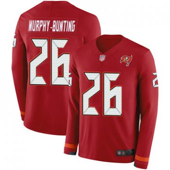 Buccaneers #26 Sean Murphy-Bunting Red Team Color Men's Stitched Football Limited Therma Long Sleeve Jersey