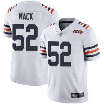 Men's Chicago Bears #52 Khalil Mack Nike White 2019 100th Season Alternate Classic Limited Jersey