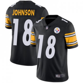 Steelers #18 Diontae Johnson Black Team Color Men's Stitched Football Vapor Untouchable Limited Jersey