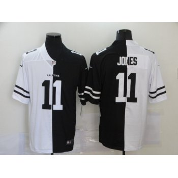 Men's Atlanta Falcons #11 Julio Jones Black White Peaceful Coexisting 2020 Vapor Untouchable Stitched NFL Nike Limited Jersey