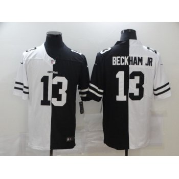 Men's Cleveland Browns #13 Odell Beckham Jr White Black Peaceful Coexisting 2020 Vapor Untouchable Stitched NFL Nike Limited Jersey