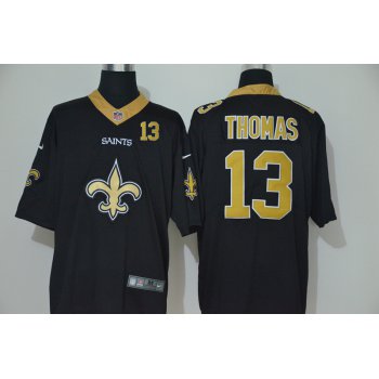 Men's New Orleans Saints #13 Michael Thomas Black 2020 Big Logo Number Vapor Untouchable Stitched NFL Nike Fashion Limited Jersey