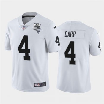 Nike Las Vegas Raiders 4 Derek Carr White 2020 Inaugural Season Vapor Untouchable Limited Jersey