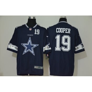 Men's Dallas Cowboys #19 Amari Cooper Navy Blue 2020 Big Logo Number Vapor Untouchable Stitched NFL Nike Fashion Limited Jersey