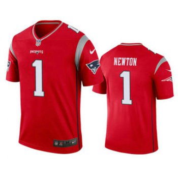 Men's New England Patriots #1 Cam Newton Red 2020 Inverted Legend Stitched NFL Nike Limited Jersey