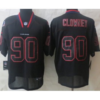 Nike Houston Texans #90 Jadeveon Clowney Lights Out Black Elite Jersey