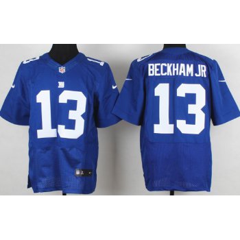Nike New York Giants #13 Odell Beckham Jr Blue Elite Jersey