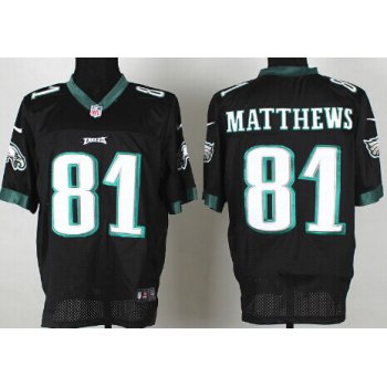 Nike Philadelphia Eagles #81 Jordan Matthews Black Elite Jersey