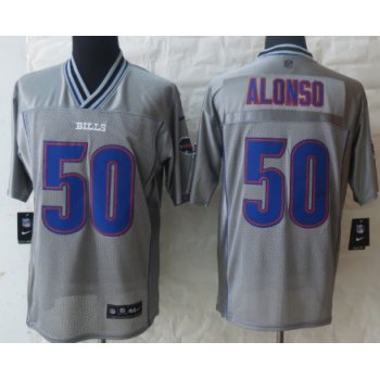 Nike Buffalo Bills #50 Kiko Alonso 2013 Gray Vapor Elite Jersey