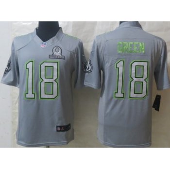Nike Cincinnati Bengals #18 A.J. Green 2014 Pro Bowl Gray Jersey