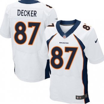 Nike Denver Broncos #87 Eric Decker 2013 White Elite Jersey