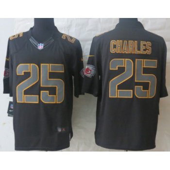 Nike Kansas City Chiefs #25 Jamaal Charles Black Impact Limited Jersey