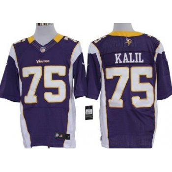Nike Minnesota Vikings #75 Matt Kalil Purple Elite Jersey