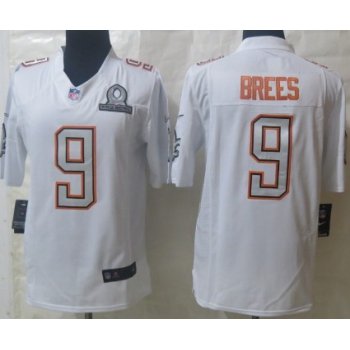 Nike New Orleans Saints #9 Drew Brees 2014 Pro Bowl White Jersey