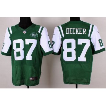 Nike New York Jets #87 Eric Decker Green Elite Jersey