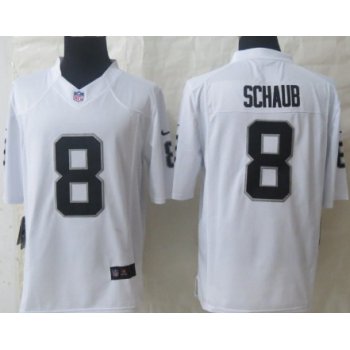 Nike Oakland Raiders #8 Matt Schaub White Limited Jersey
