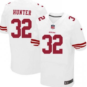 Nike San Francisco 49ers #32 Kendall Hunter White Elite Jersey