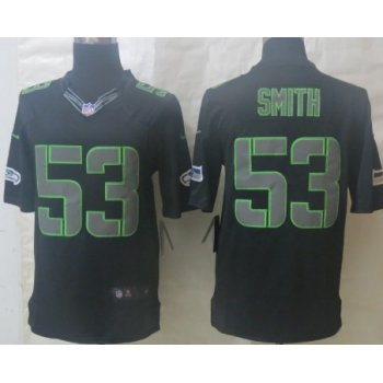 Nike Seattle Seahawks #53 Malcolm Smith Black Impact Limited Jersey