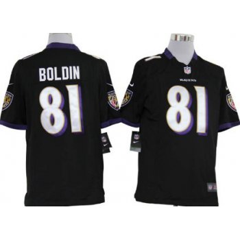 Nike Baltimore Ravens #81 Anquan Boldin Black Game Jersey