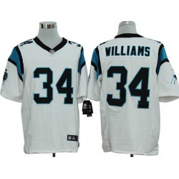Nike Carolina Panthers #34 DeAngelo Williams White Elite Jersey