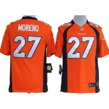 Nike Denver Broncos #27 Knowshon Moreno Orange Game Jersey