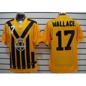 Nike Pittsburgh Steelers #17 Mike Wallace 1933 Yellow Throwback Jersey