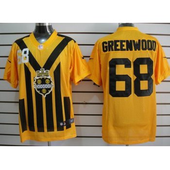 Nike Pittsburgh Steelers #68 L.C. Greenwood 1933 Yellow Throwback Jersey