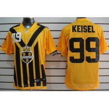 Nike Pittsburgh Steelers #99 Brett Keisel 1933 Yellow Throwback Jersey