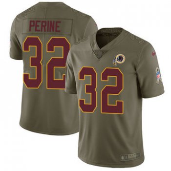 Nike Redskins #32 Samaje Perine Olive Men's Stitched NFL Limited 2017 Salute To Service Jersey