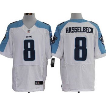 Nike Tennessee Titans #8 Matt Hasselbeck White Elite Jersey