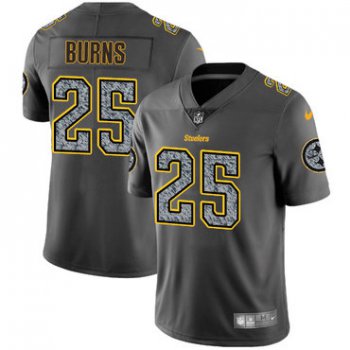 Nike Pittsburgh Steelers #25 Artie Burns Gray Static Men's NFL Vapor Untouchable Game Jersey
