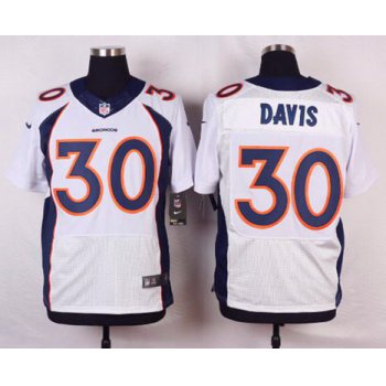 Men's Denver Broncos #30 Terrell Davis White Retired Player NFL Nike Elite Jersey