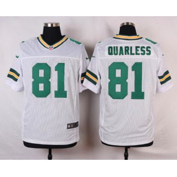Men's Green Bay Packers #81 Andrew Quarless White Road NFL Nike Elite Jersey