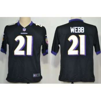 Nike Baltimore Ravens #21 Lardarius Webb Black Game Jersey
