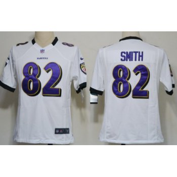 Nike Baltimore Ravens #82 Torrey Smith White Game Jersey