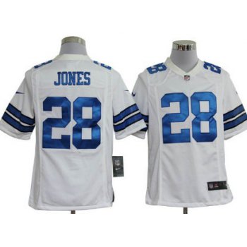Nike Dallas Cowboys #28 Felix Jones White Game Jersey