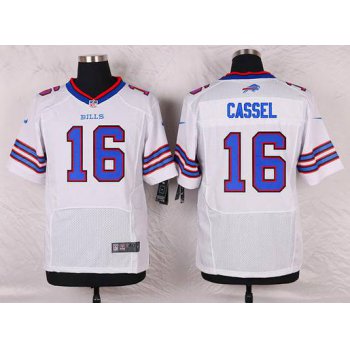 Men's Buffalo Bills #16 Matt Cassel White Road NFL Nike Elite Jersey