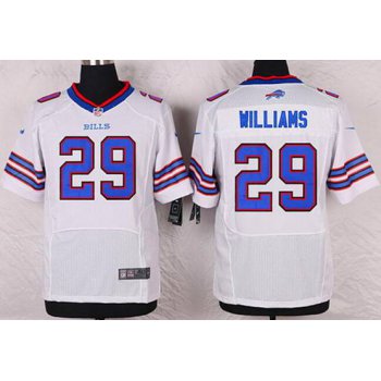Men's Buffalo Bills #29 Karlos Williams White Road NFL Nike Elite Jersey