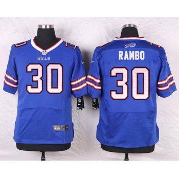 Men's Buffalo Bills #30 Bacarri Rambo Royal Blue Team Color NFL Nike Elite Jersey