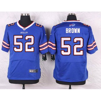Men's Buffalo Bills #52 Preston Brown Royal Blue Team Color NFL Nike Elite Jersey