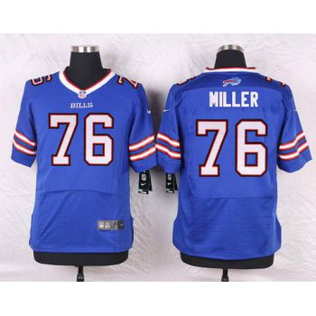 Men's Buffalo Bills #76 John Miller Royal Blue Team Color NFL Nike Elite Jersey