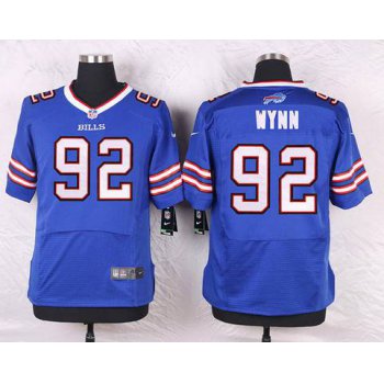 Men's Buffalo Bills #92 Jarius Wynn Royal Blue Team Color NFL Nike Elite Jersey
